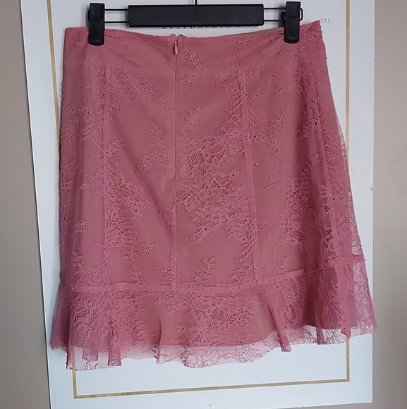 For Love & Lemons pink lace skirt Size large fits Medium - Picture 5 of 7